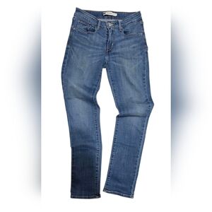 Levis Womens Size 4 Mid Rise Skinny Blue Denim Jeans 27x32